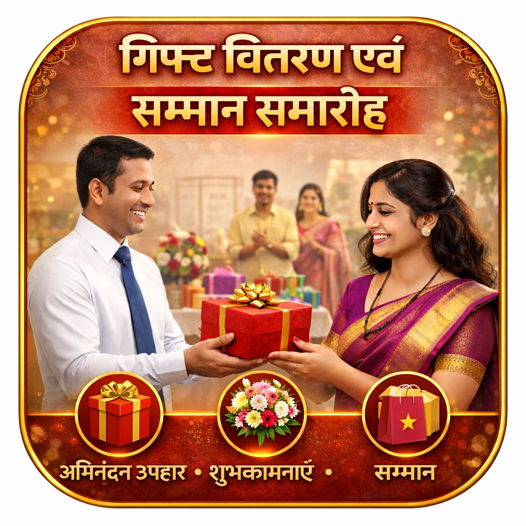 गिफ्ट वितरण एवं सम्मान समारोह